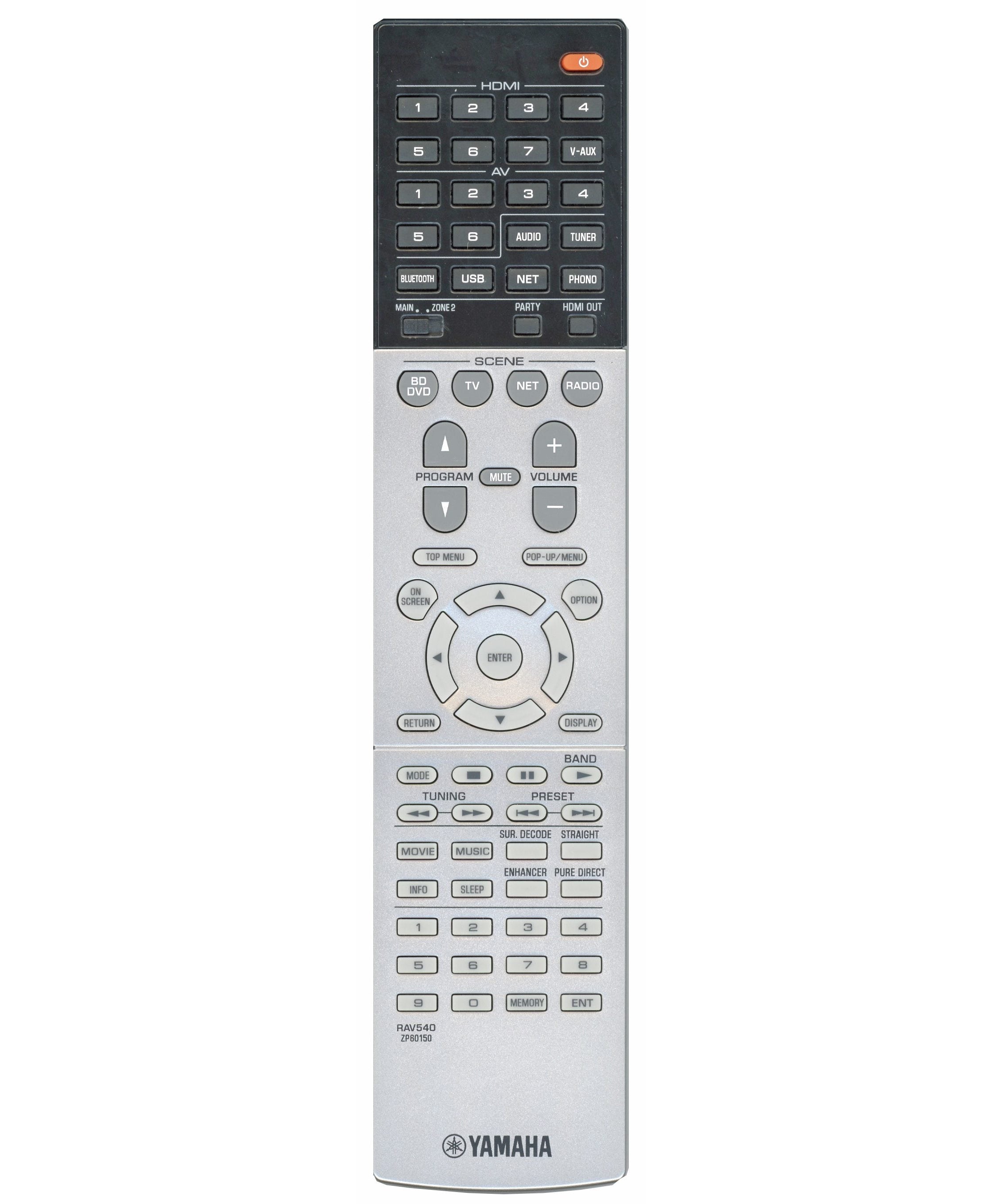Yamaha RAV540 Receiver Remote Control