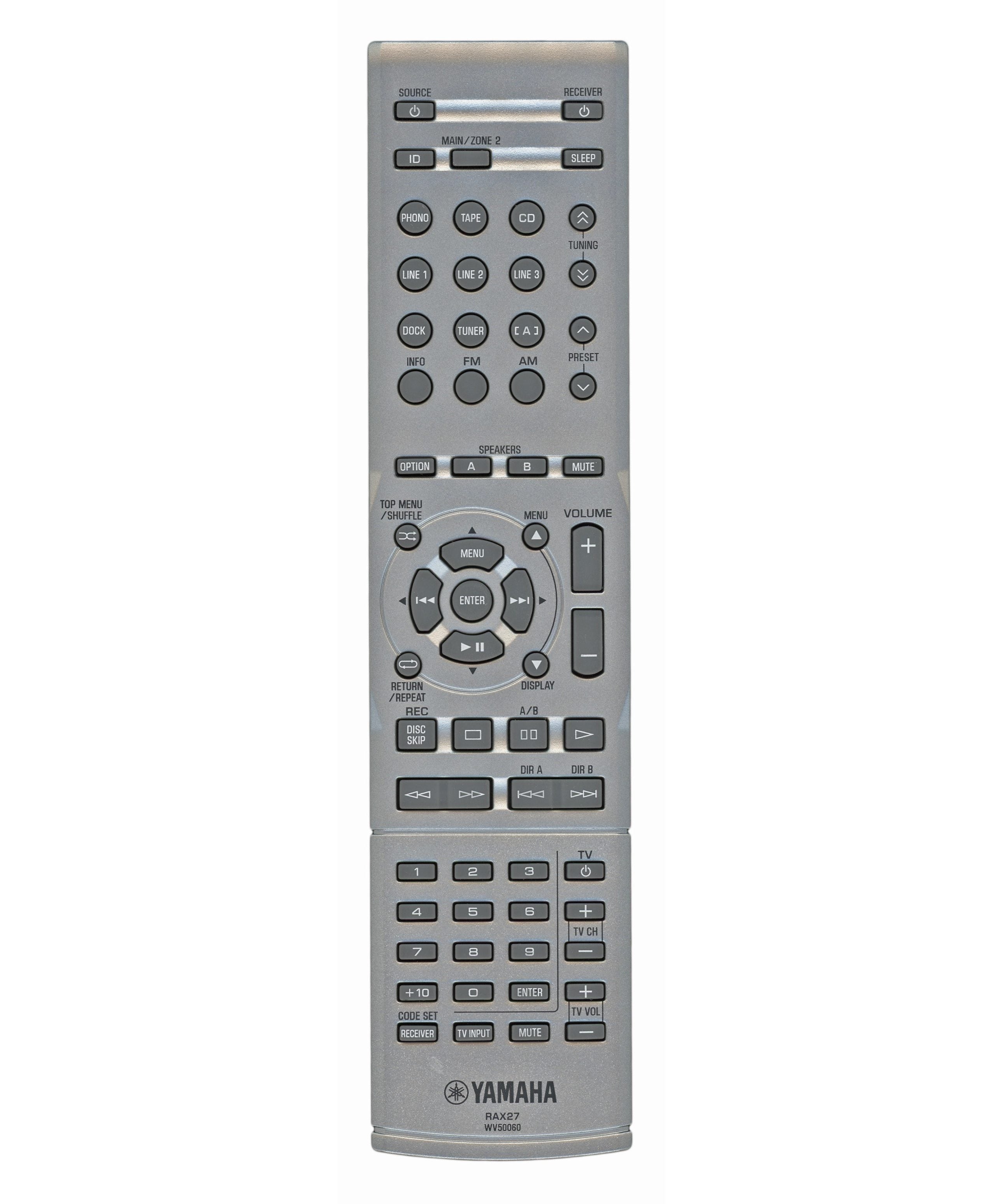 Yamaha RAX27 Natural Sound Stereo Receiver A/V Remote Control - WV500600