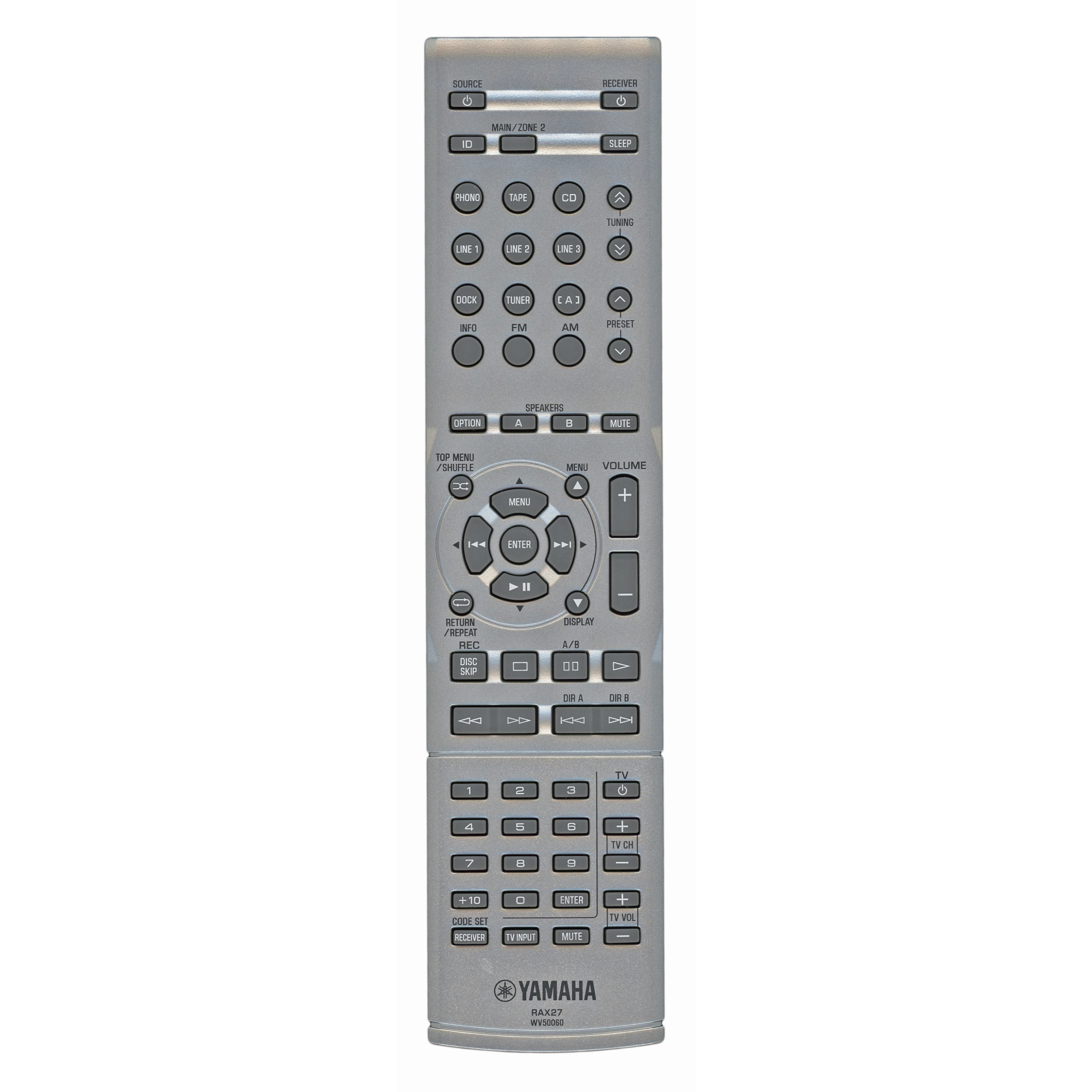 Yamaha RAX27 Natural Sound Stereo Receiver A/V Remote Control - WV500600