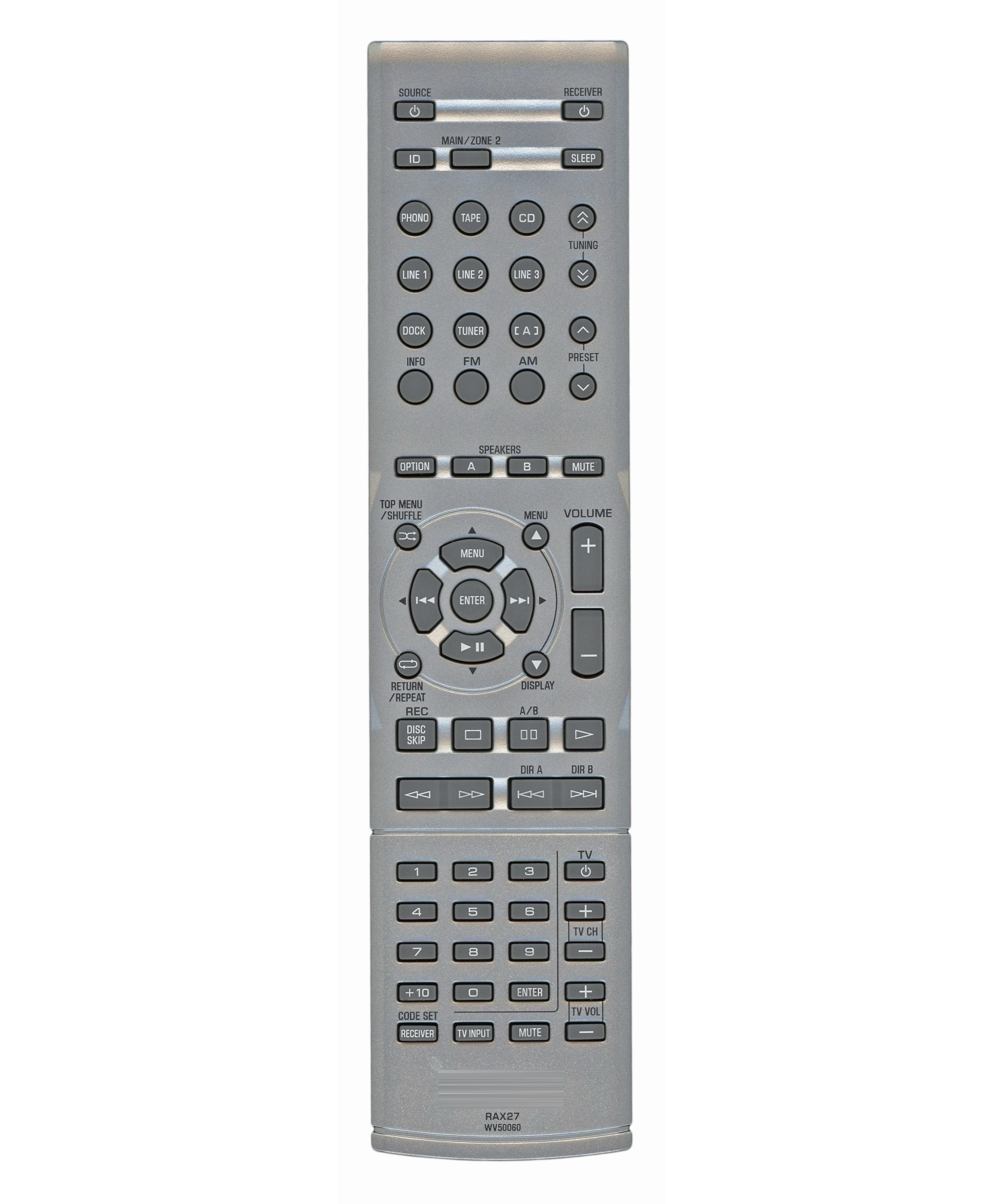 Yamaha RAX27 Natural Sound Stereo Receiver A/V Remote Control - WV500600
