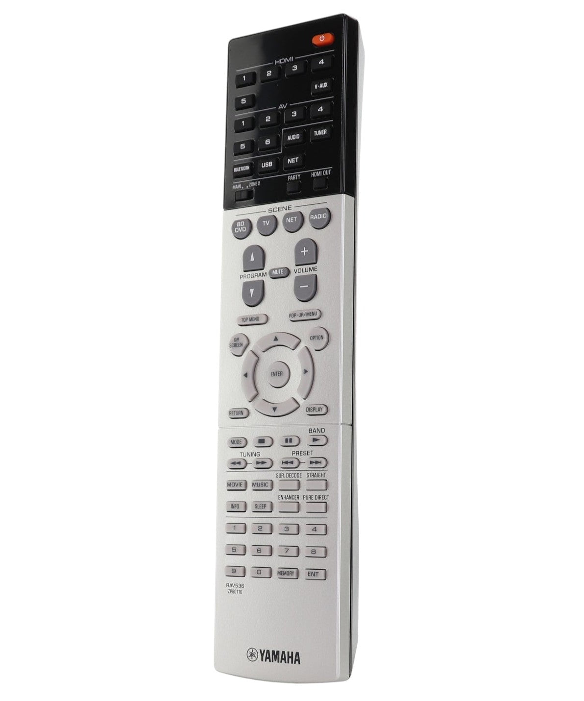 Yamaha RAV536 7.2 channel network A/V Receiver Remote Control - ZP601100