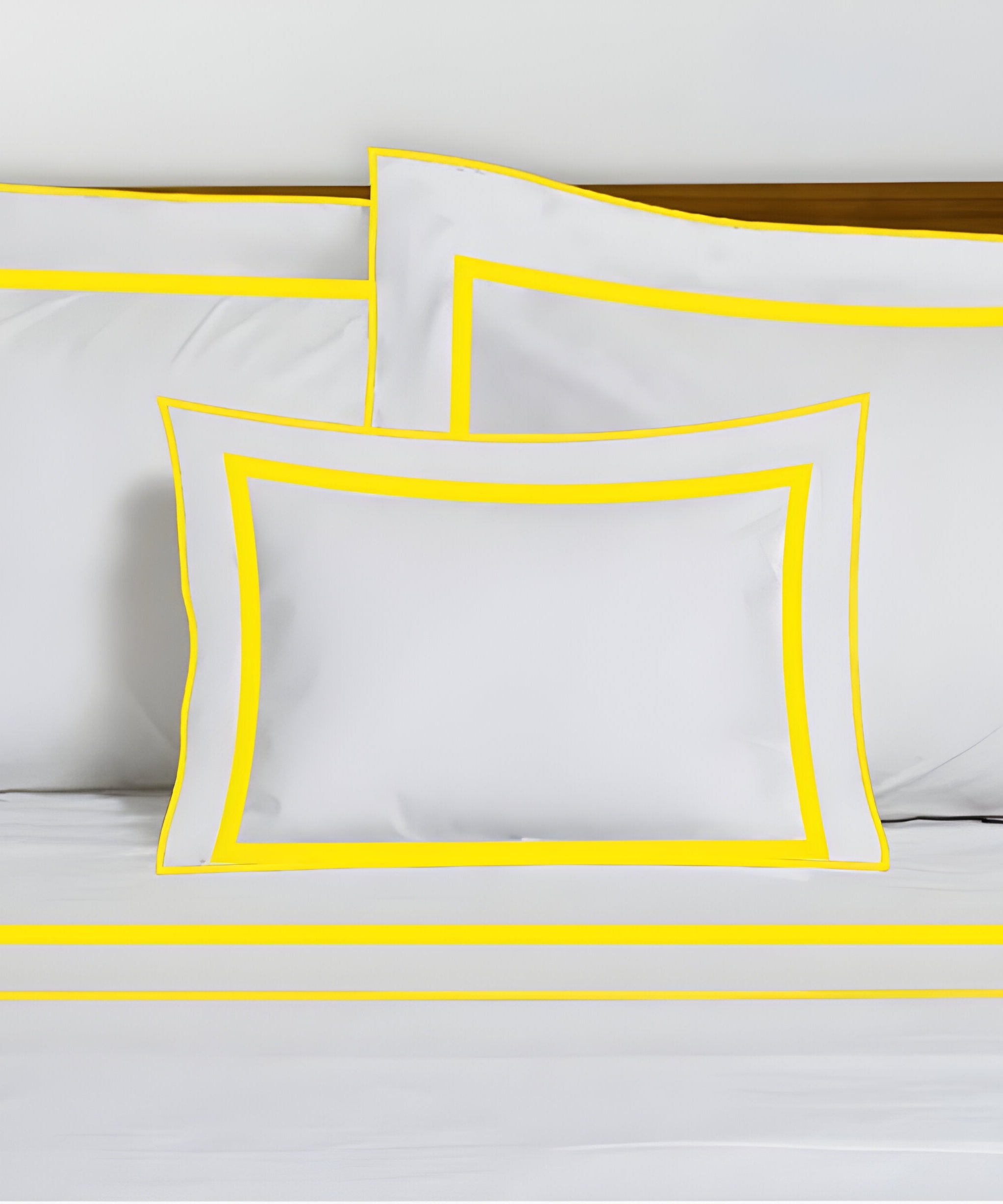 400TC Embroidery & Border Cotton Sateen Solid Duvet Cover Set