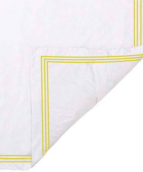 400TC Cotton Triple Edge Embroidery Sateen Solid Duvet Cover Set