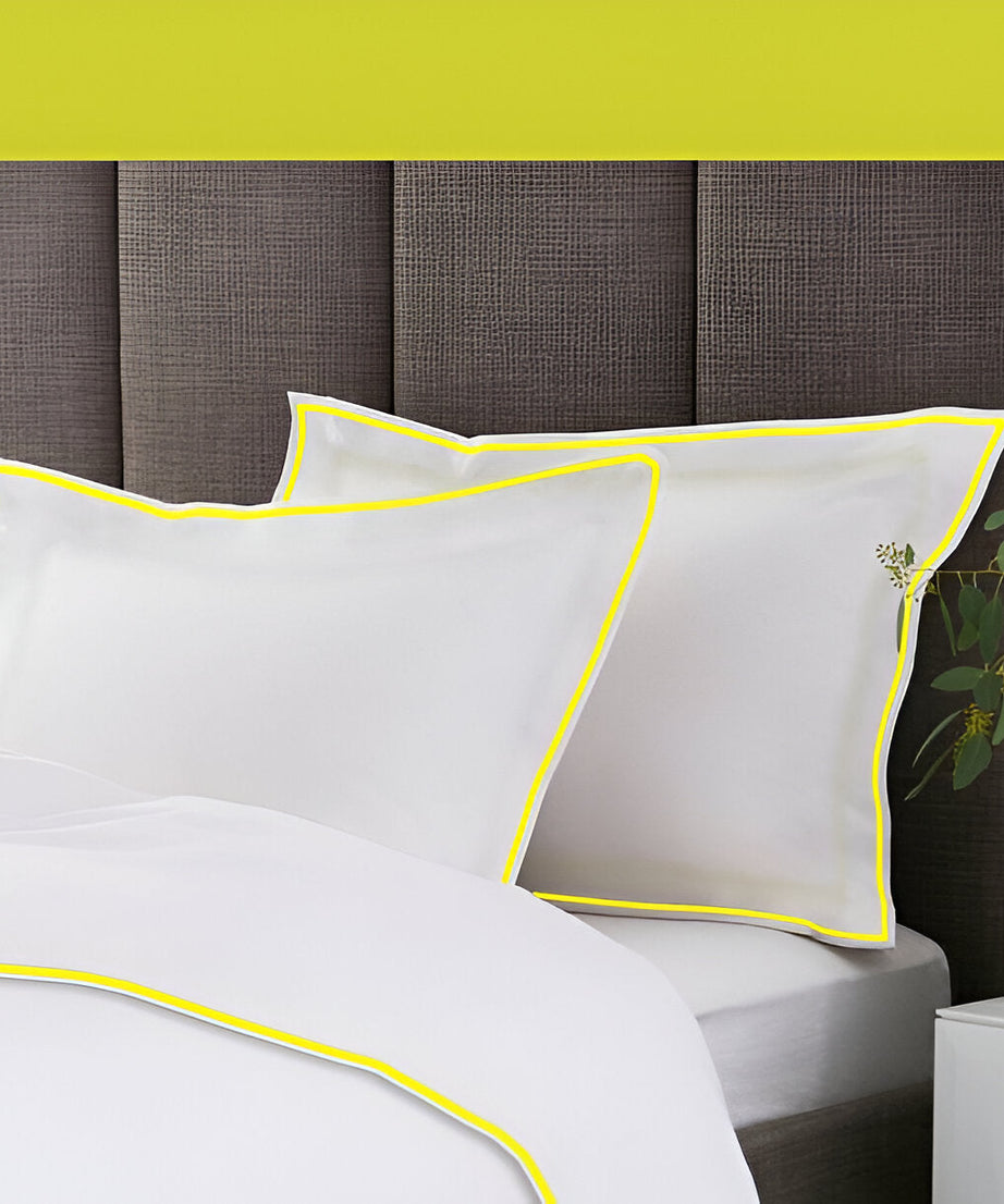 400TC Embroidery Cotton Sateen Solid Duvet Cover Set