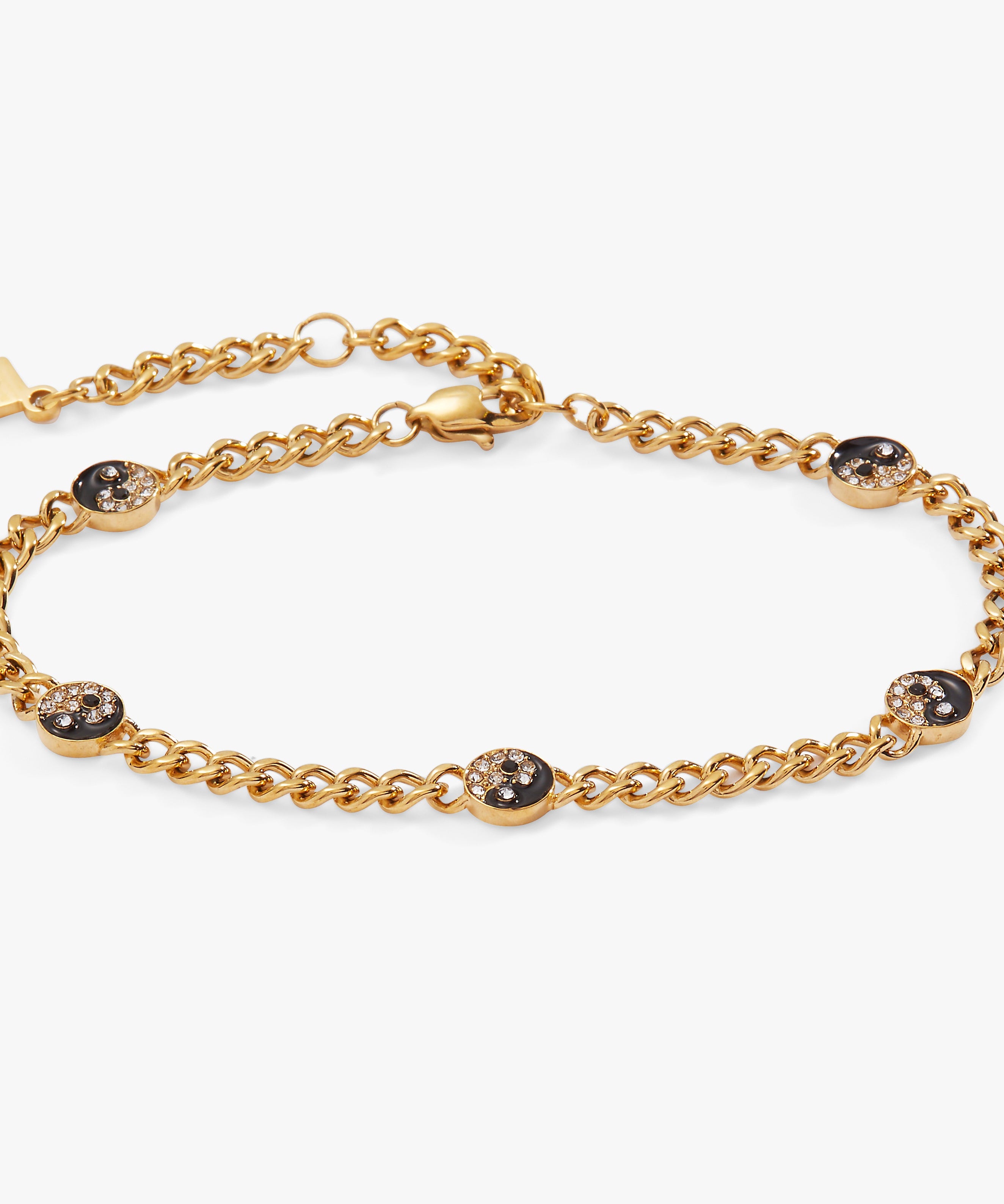 Yin Yang Curb Chain Bracelet