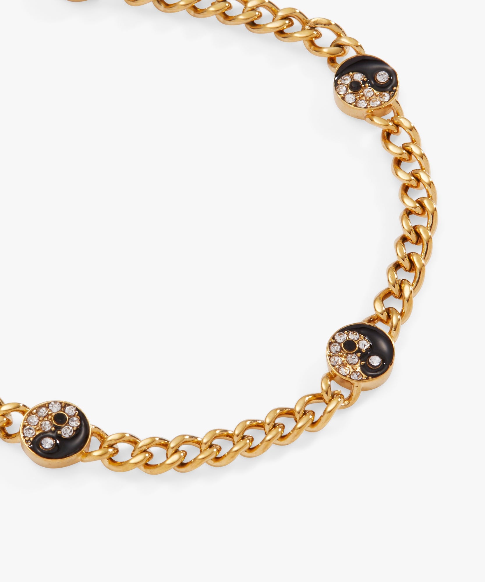 Yin Yang Curb Chain Bracelet