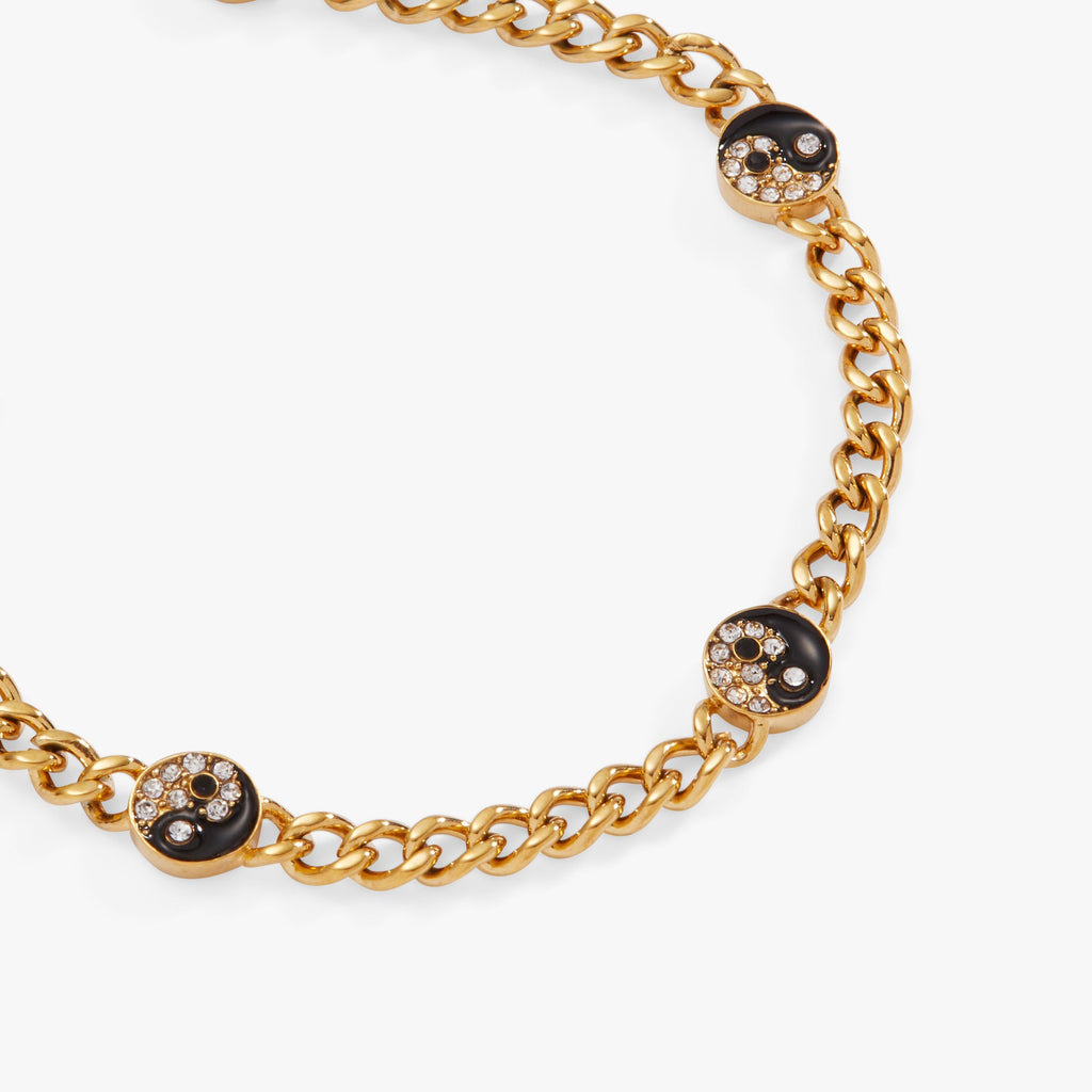 Yin Yang Curb Chain Bracelet