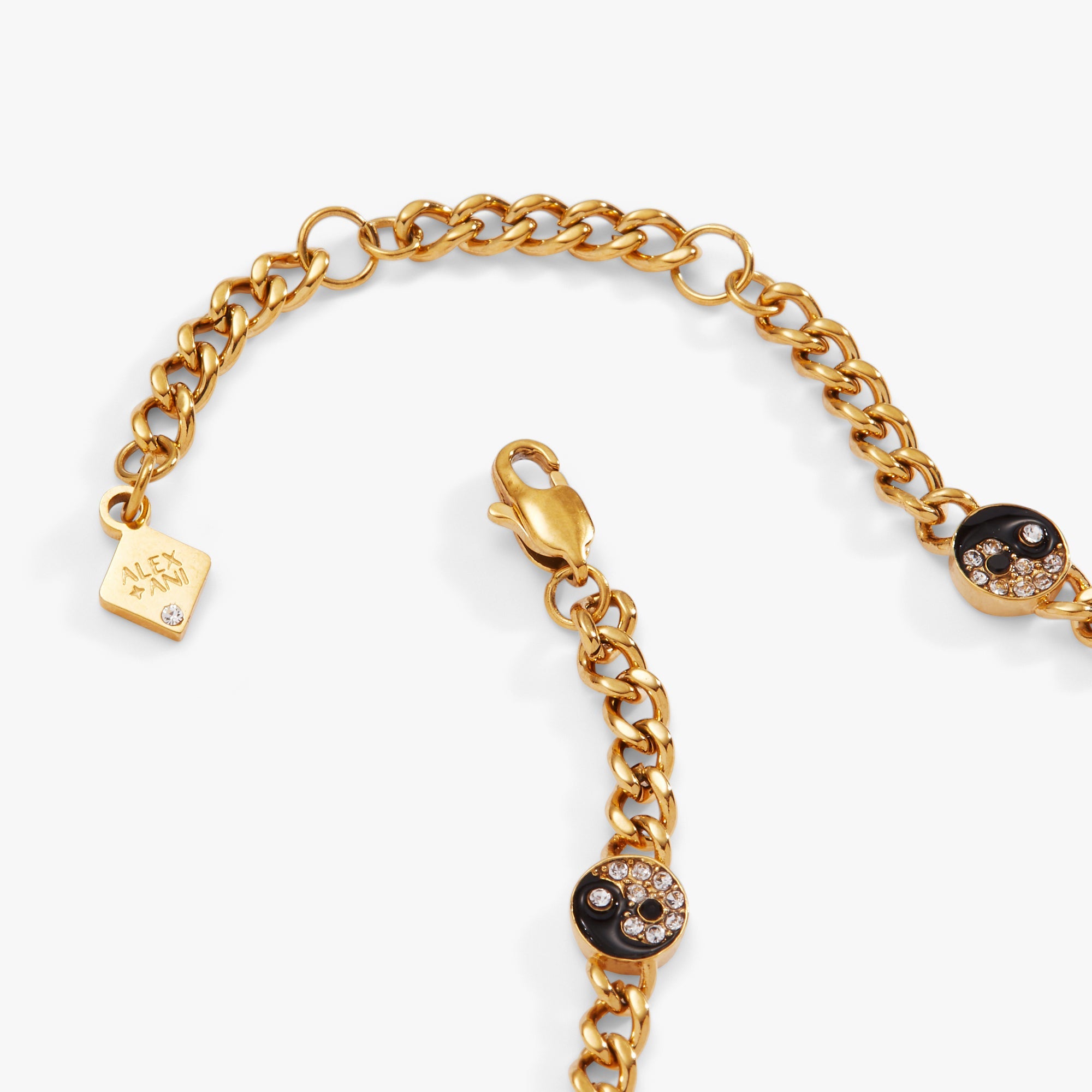 Yin Yang Curb Chain Bracelet