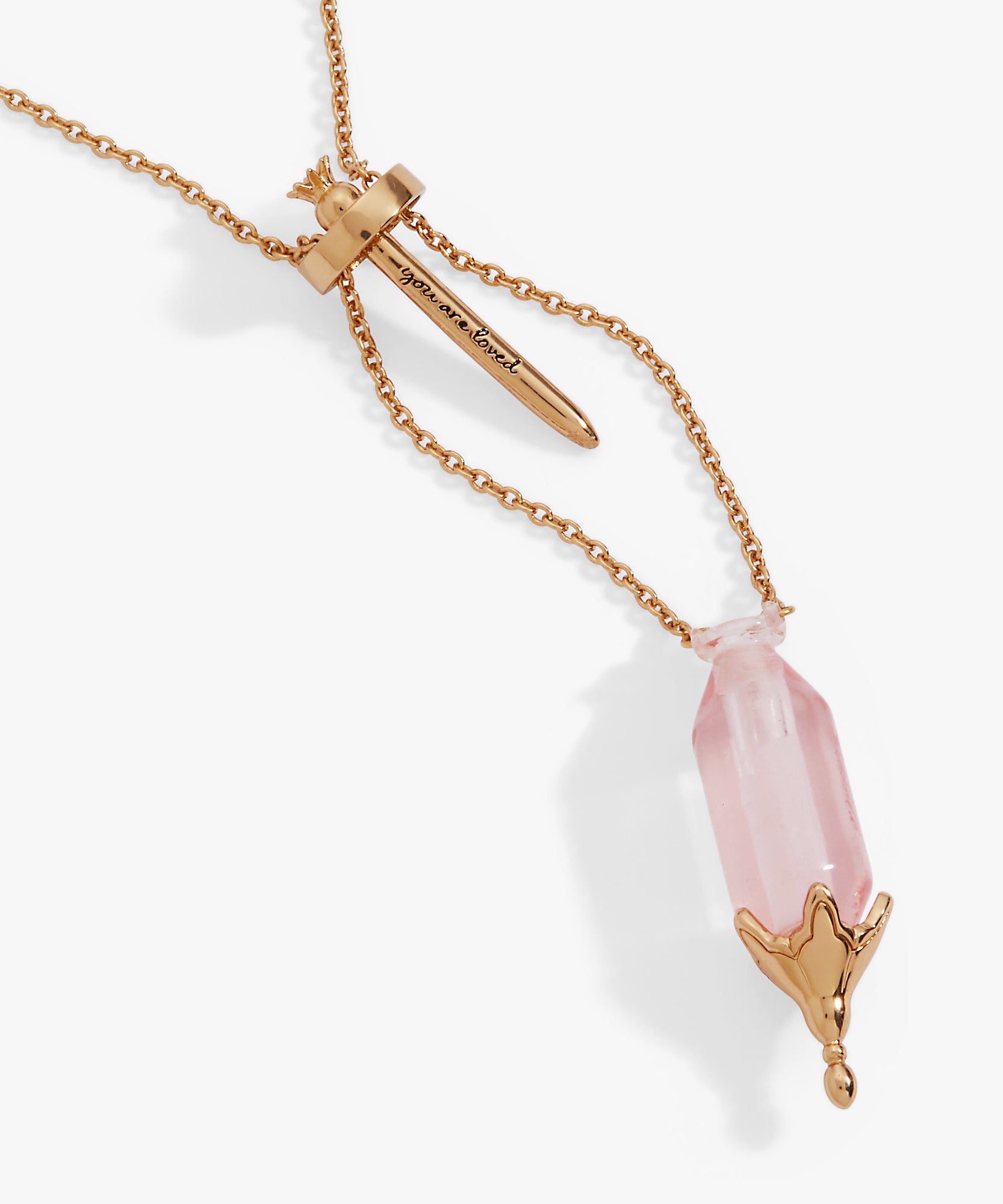 'You Are Loved' Potion Bottle Slider Necklace
