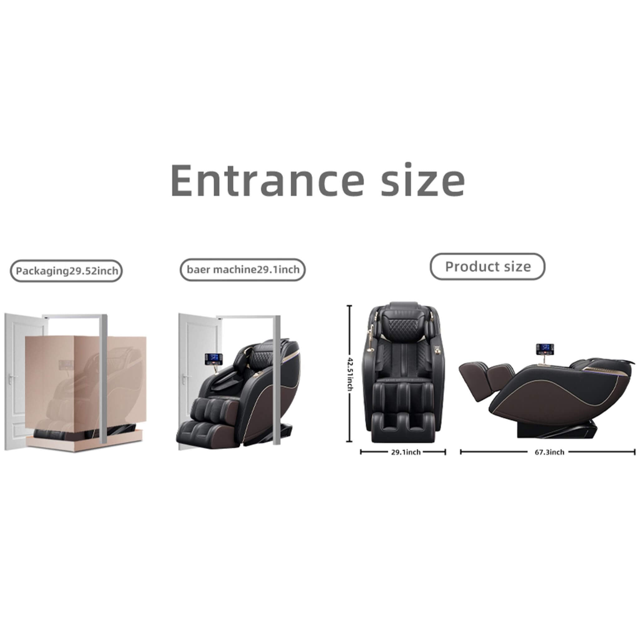 Airvana Infinity Zero-Gravity Heated Massage Chair With SL Track And Built-In Speakers (SAK46029)
