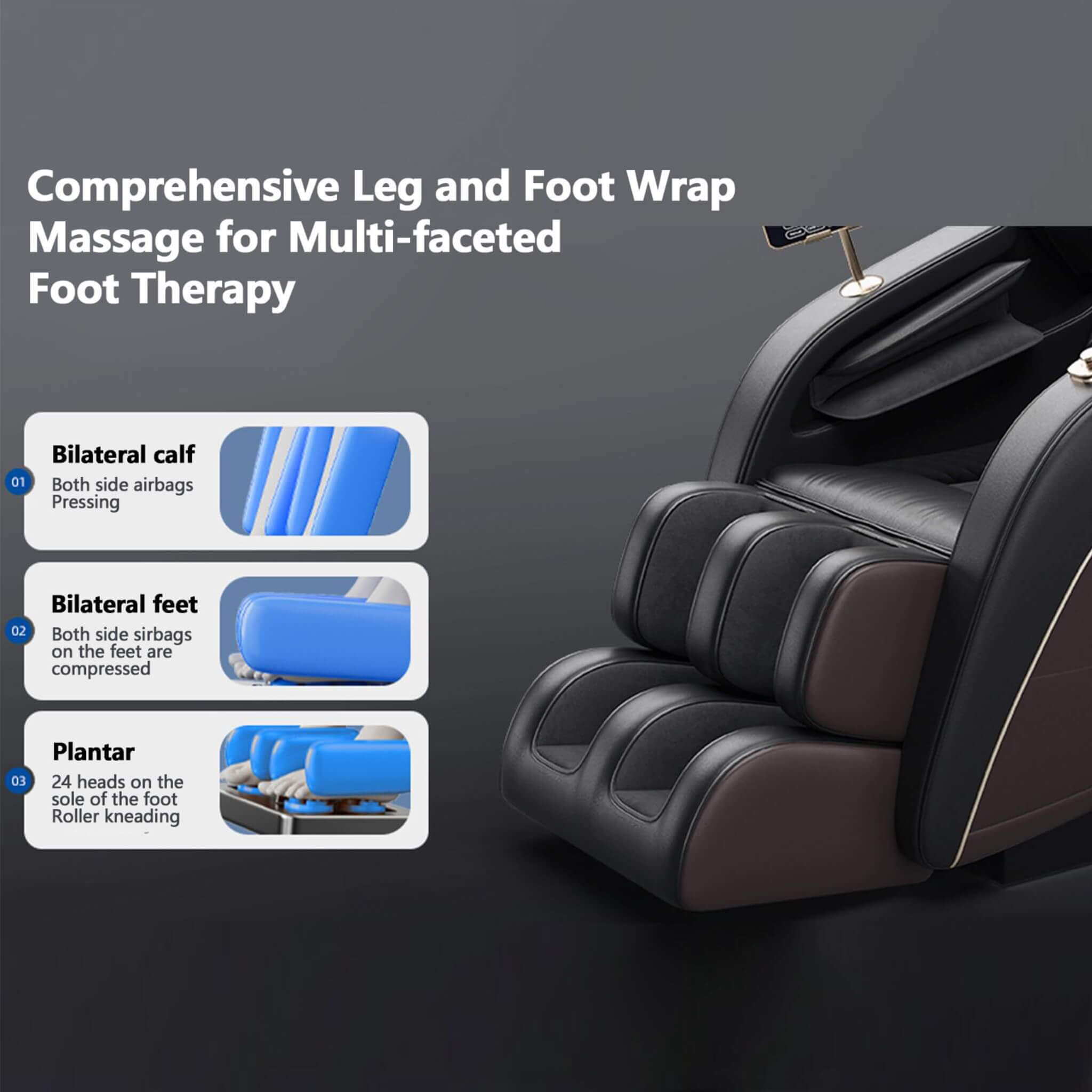 Airvana Infinity Zero-Gravity Heated Massage Chair With SL Track And Built-In Speakers (SAK46029)