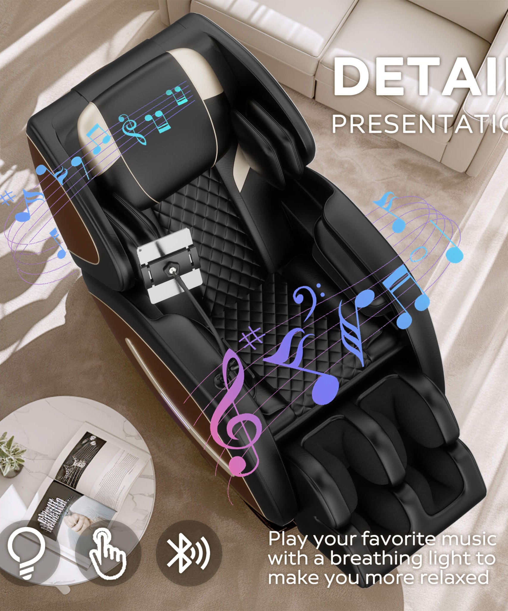 Airvana Sovereign Zero-Gravity Massage Chair With Six Massage Rollers (SAK32089)
