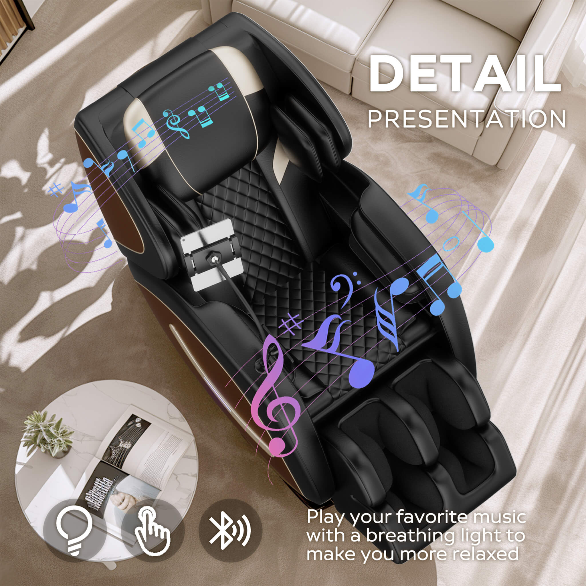 Airvana Sovereign Zero-Gravity Massage Chair With Six Massage Rollers (SAK32089)