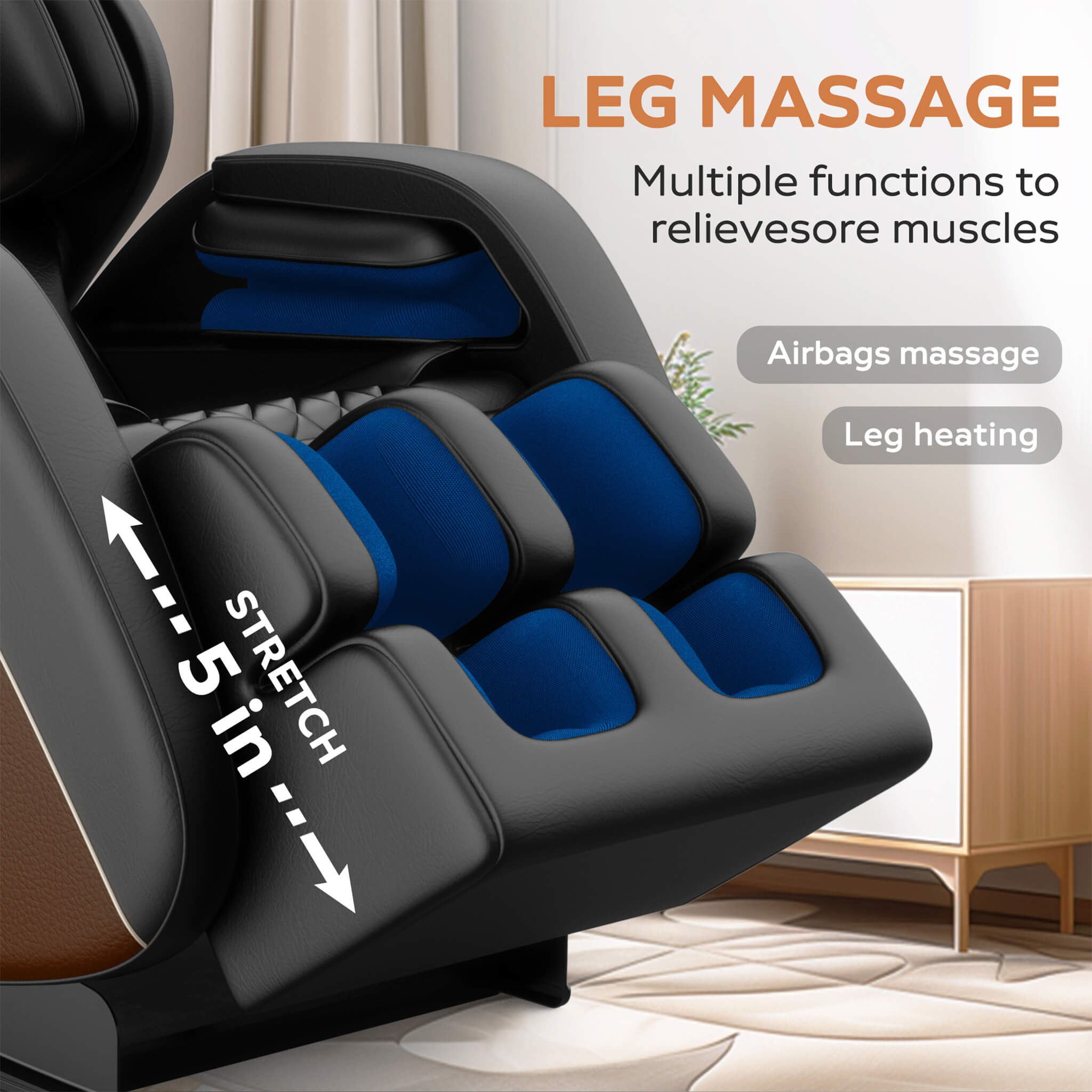Airvana Sovereign Zero-Gravity Massage Chair With Six Massage Rollers (SAK32089)