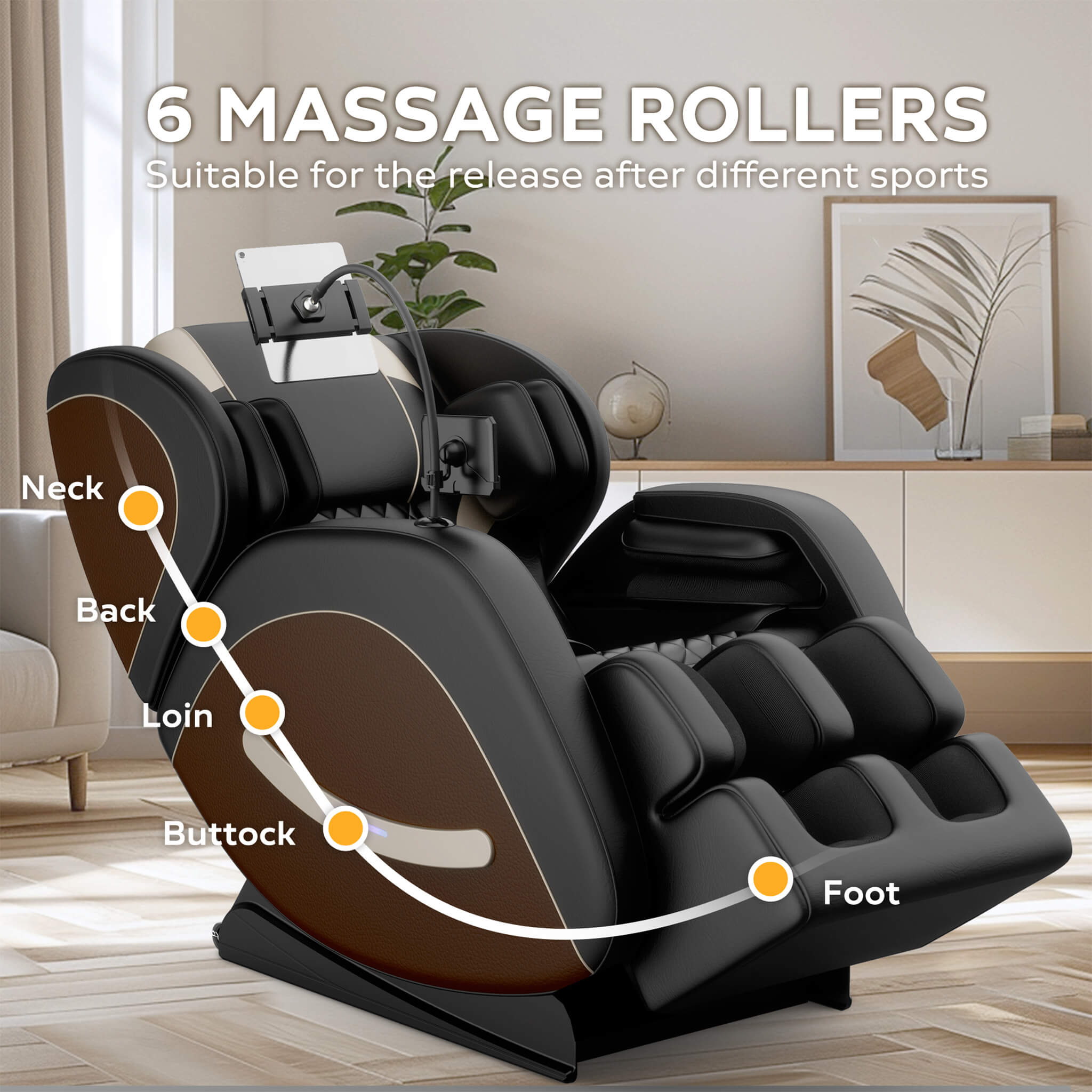 Airvana Sovereign Zero-Gravity Massage Chair With Six Massage Rollers (SAK32089)