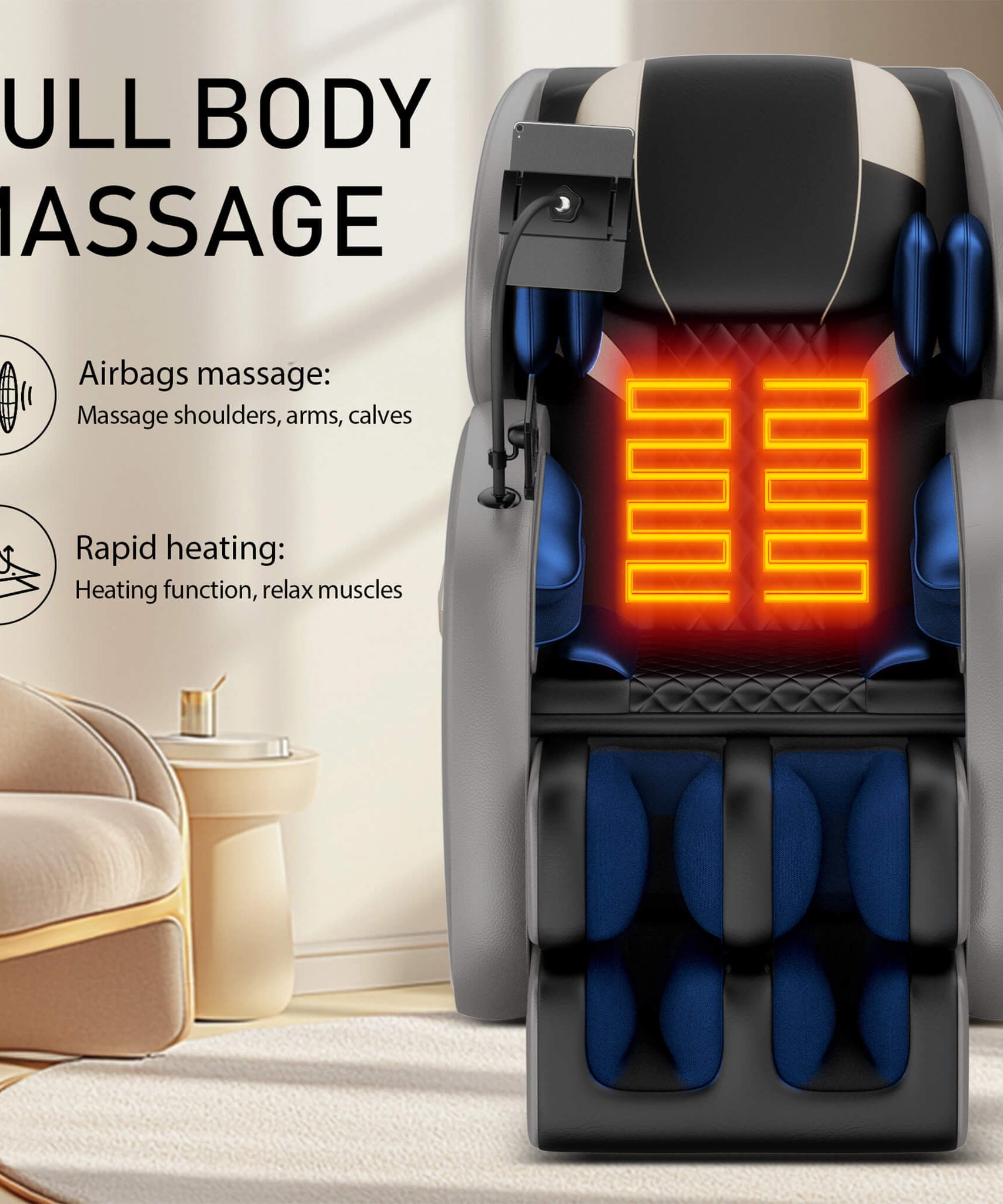 Airvana Opulence Zero-Gravity Massage Recliner Chair With Bluetooth Audio (SAK31972)