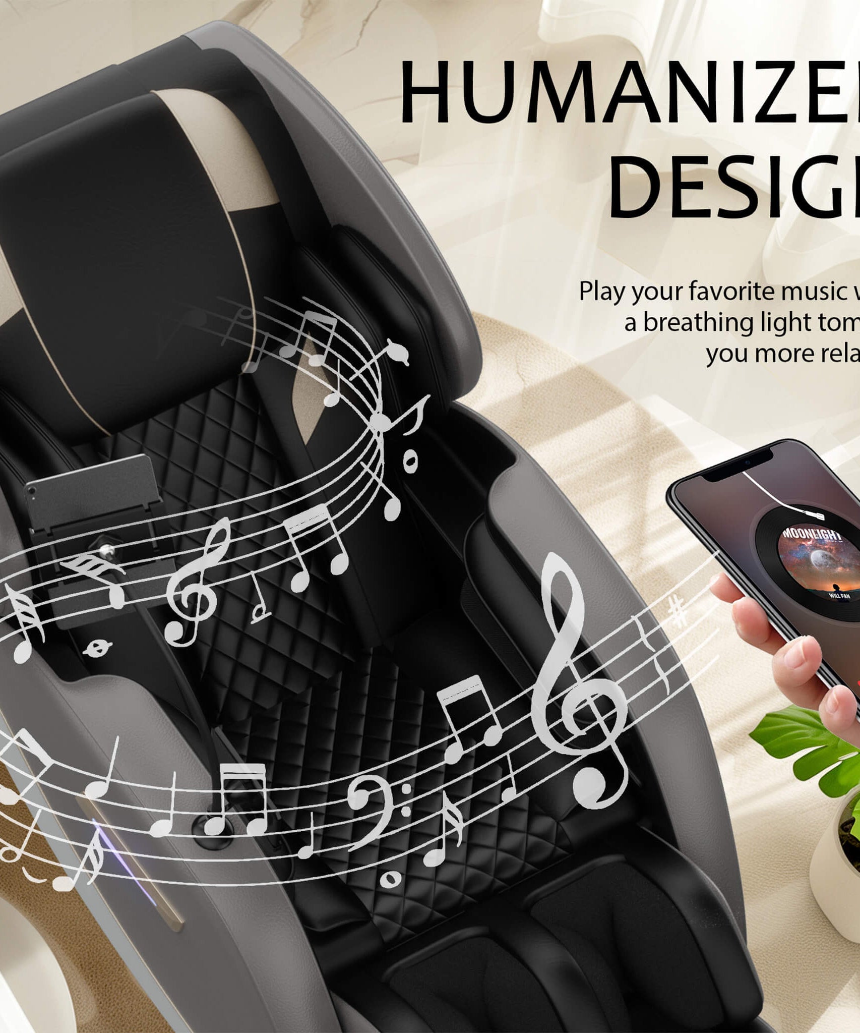 Airvana Opulence Zero-Gravity Massage Recliner Chair With Bluetooth Audio (SAK31972)
