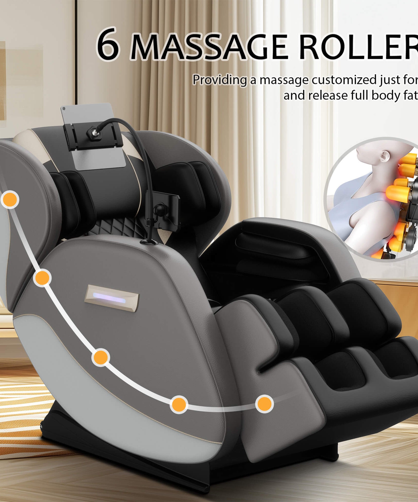 Airvana Opulence Zero-Gravity Massage Recliner Chair With Bluetooth Audio (SAK31972)