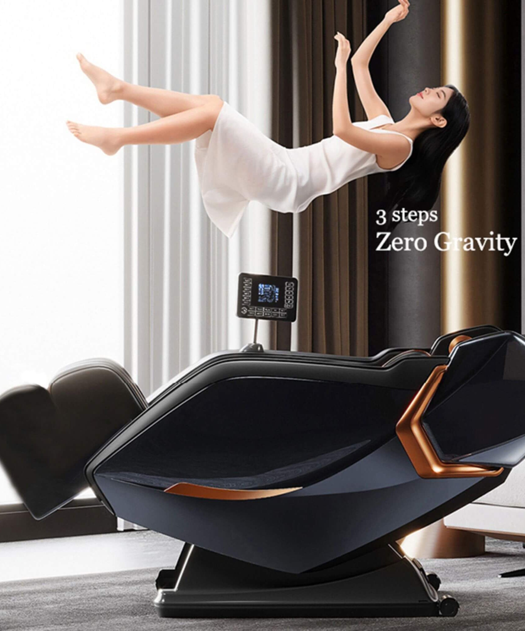 Airvana Nova Full-Body Zero-Gravity Shiatsu Massage Chair With Heat And Voice Control (SAK49206)