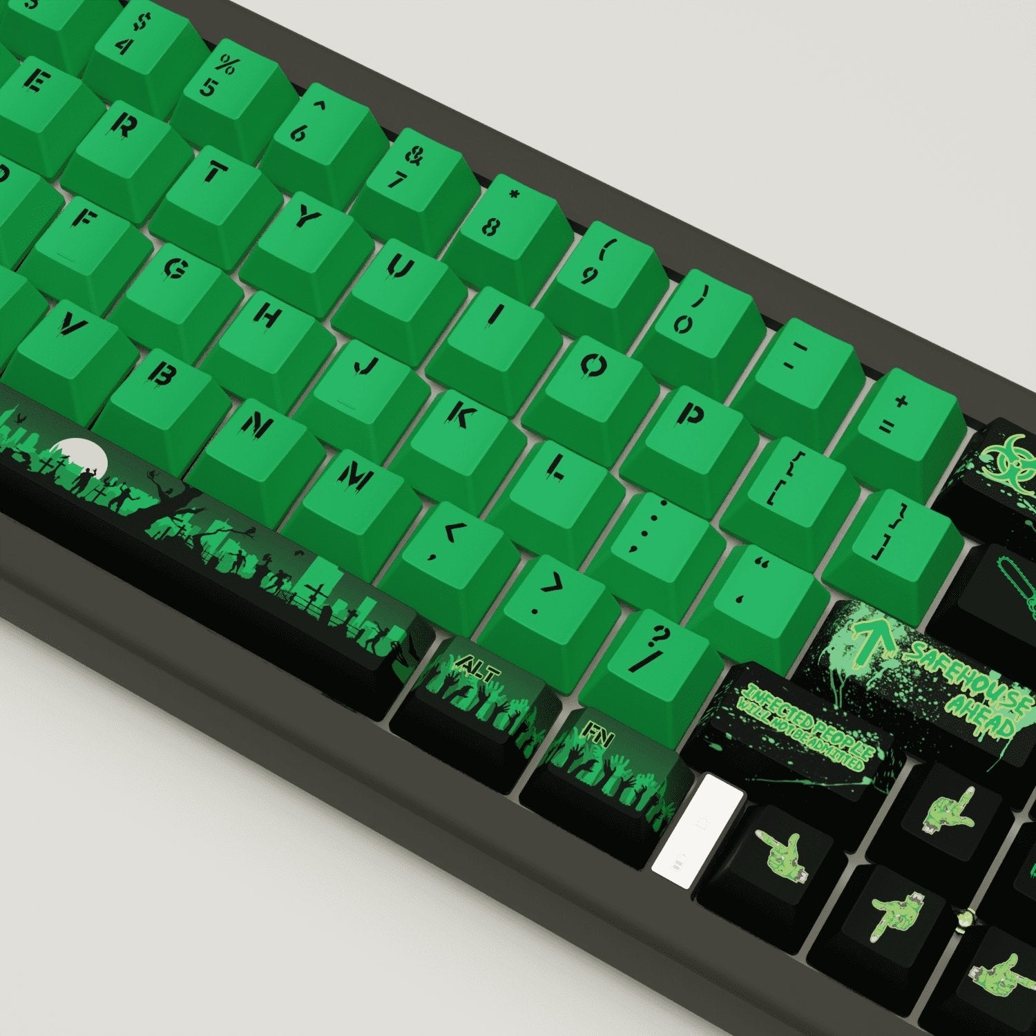 Zombie Design Keycaps and Mechanical Keyboard