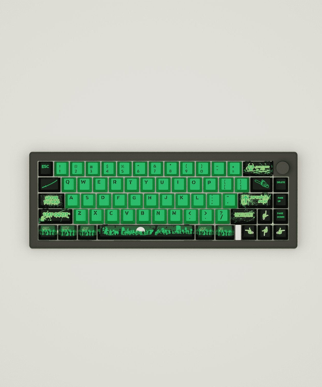 Zombie Design Keycaps and Mechanical Keyboard