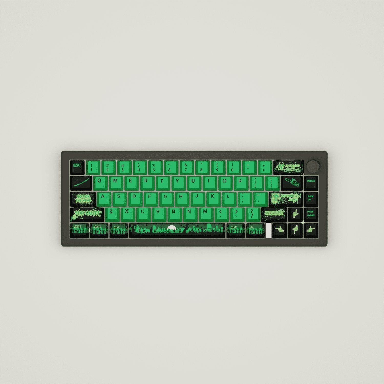 Zombie Design Keycaps and Mechanical Keyboard