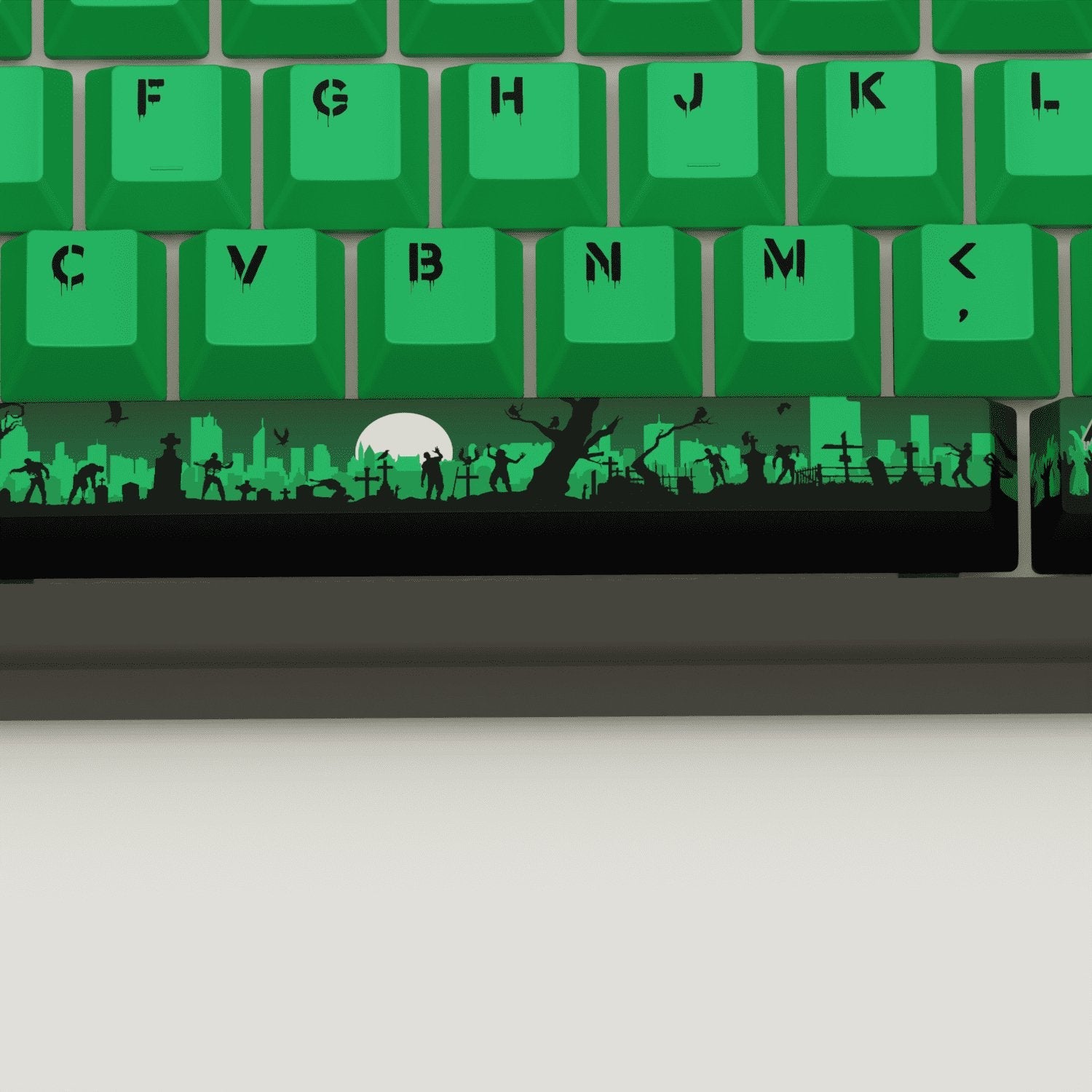 Zombie Design Keycaps and Mechanical Keyboard