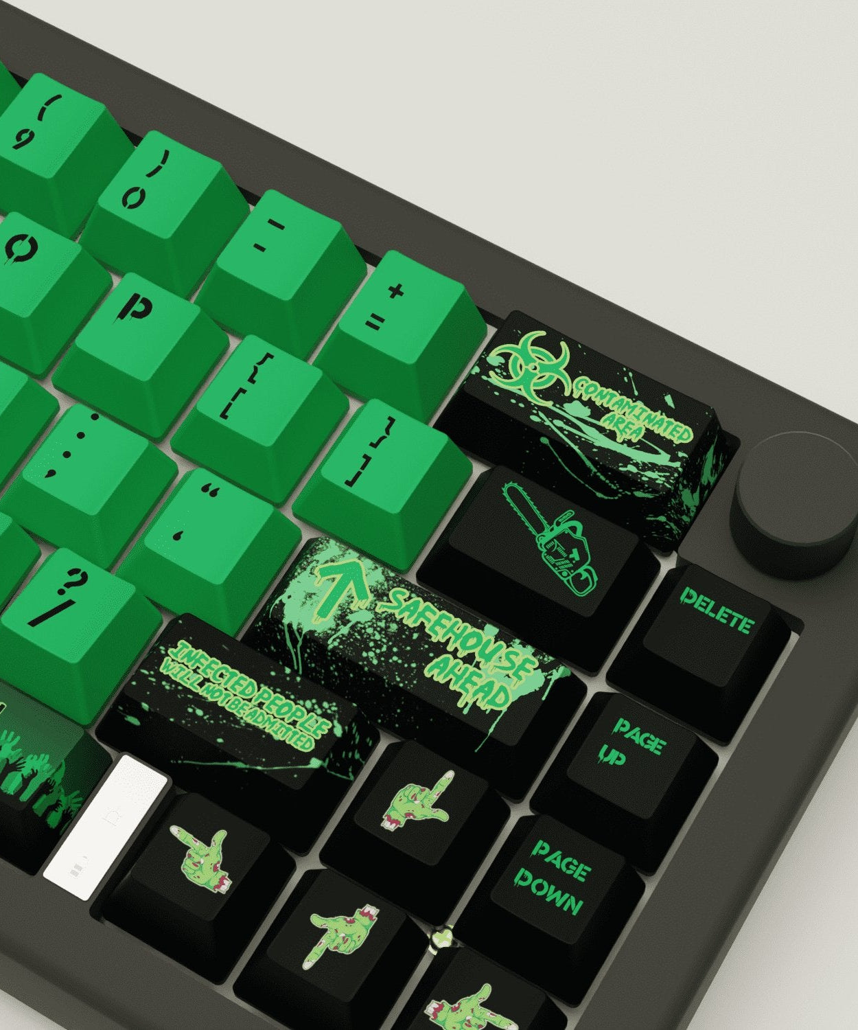 Zombie Design Keycaps and Mechanical Keyboard