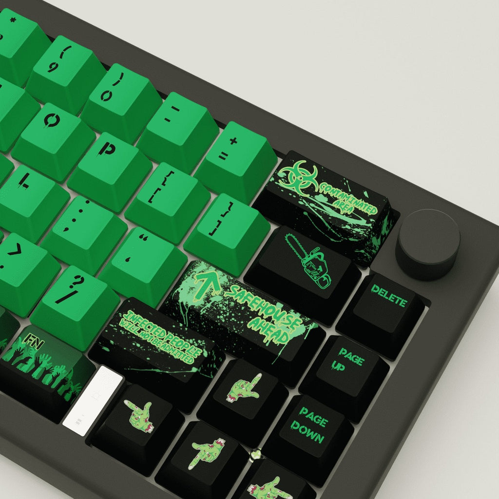 Zombie Design Keycaps and Mechanical Keyboard
