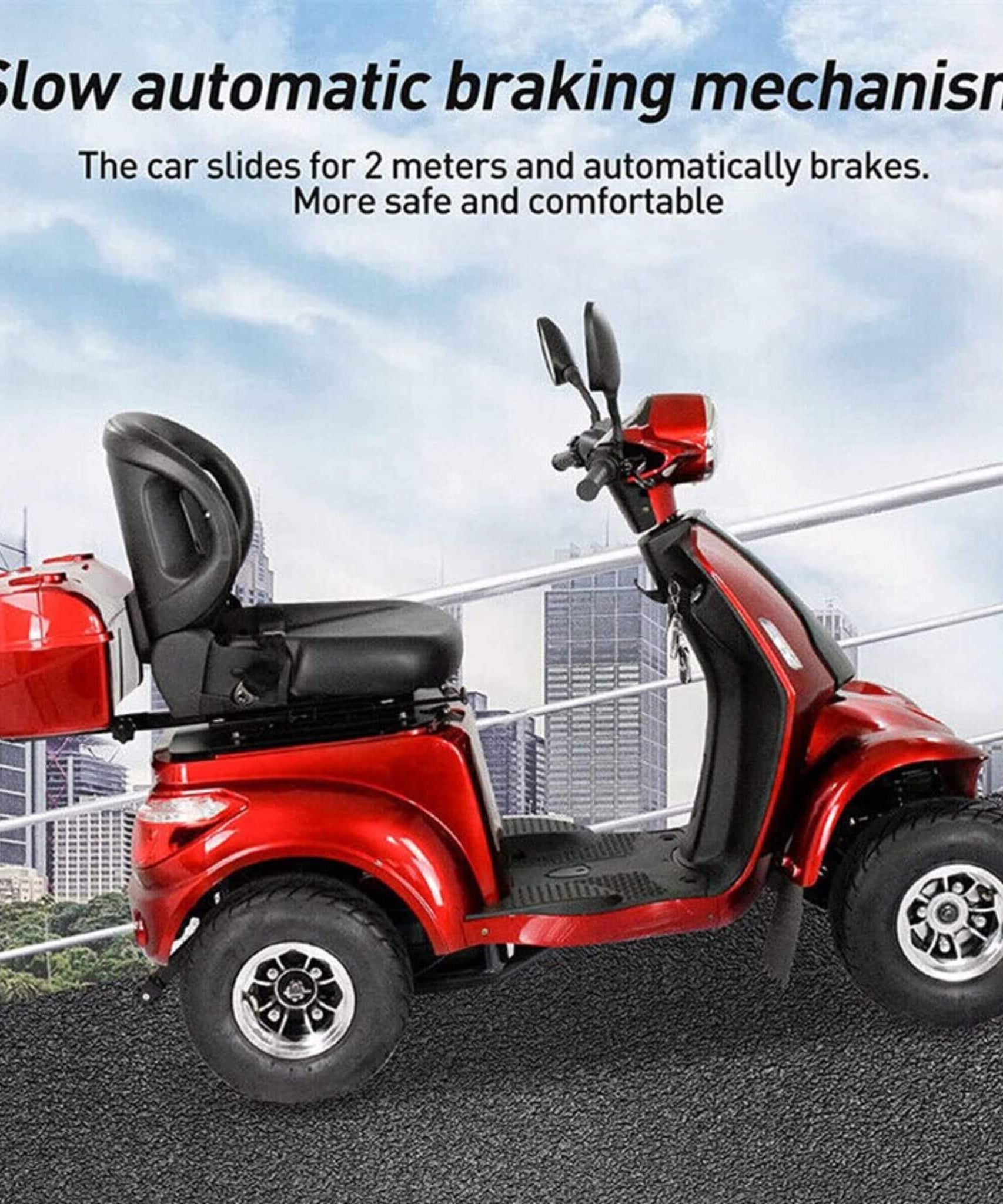 Zvg 4-Wheel 60V/20AH Electric Golf Senior Travel Mobility Scooter For Adults, 440LBS (SAK91582)