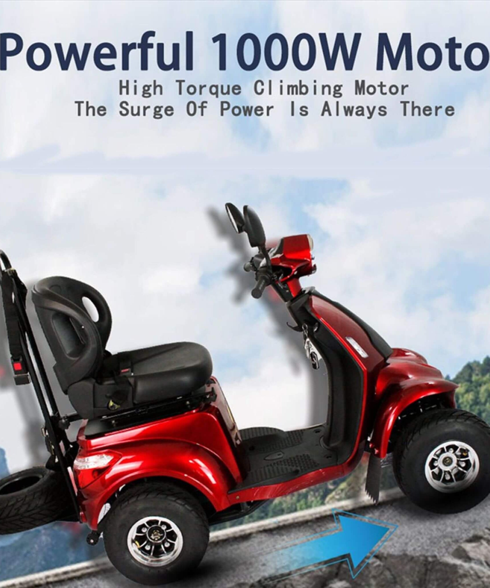Zvg 4-Wheel 60V/20AH Electric Golf Senior Travel Mobility Scooter For Adults, 440LBS (SAK91582)