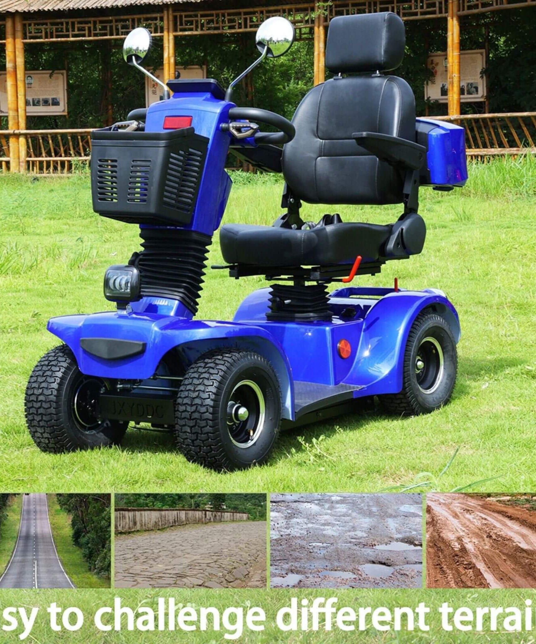 Zvg 4-Wheel Heavy-Duty 500W 48V20AH Electric All-Terrain Mobility Scooter (SAK93647)
