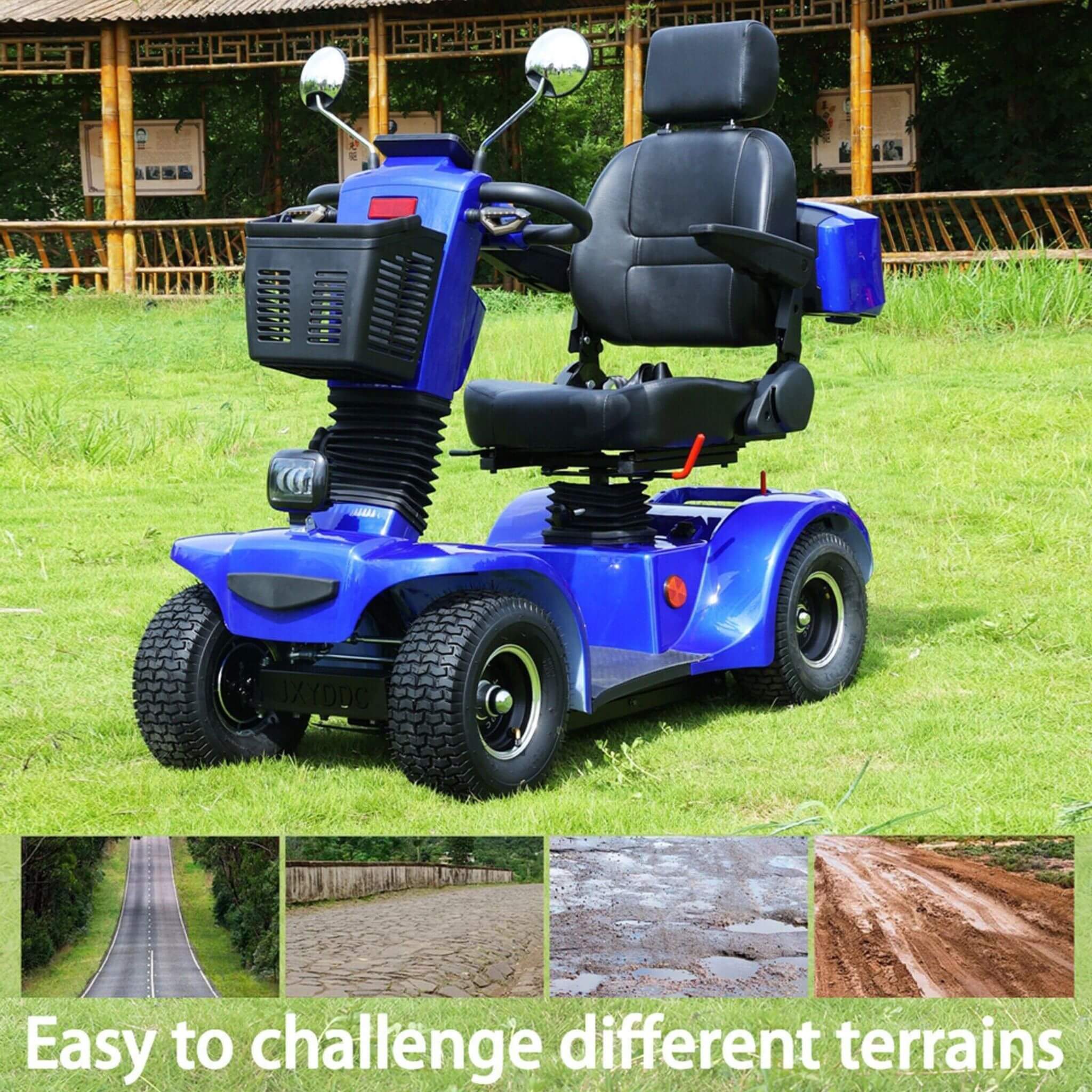 Zvg 4-Wheel Heavy-Duty 500W 48V20AH Electric All-Terrain Mobility Scooter (SAK93647)