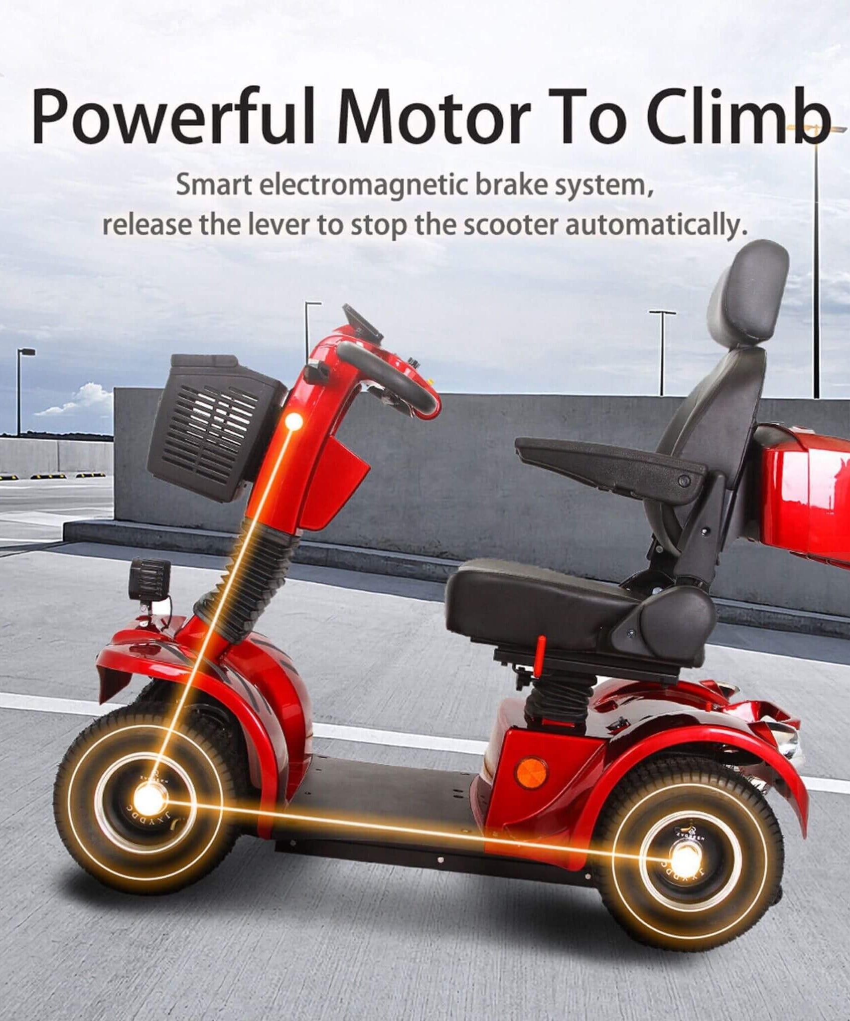 Zvg 4-Wheel Heavy-Duty 500W 48V20AH Electric All-Terrain Mobility Scooter (SAK93647)
