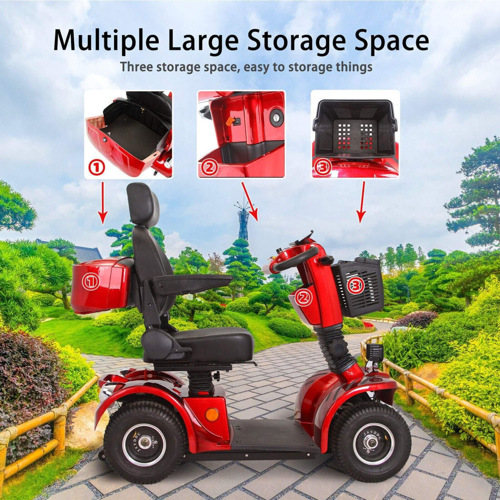 Zvg 4-Wheel Heavy-Duty 500W 48V20AH Electric All-Terrain Mobility Scooter (SAK93647)