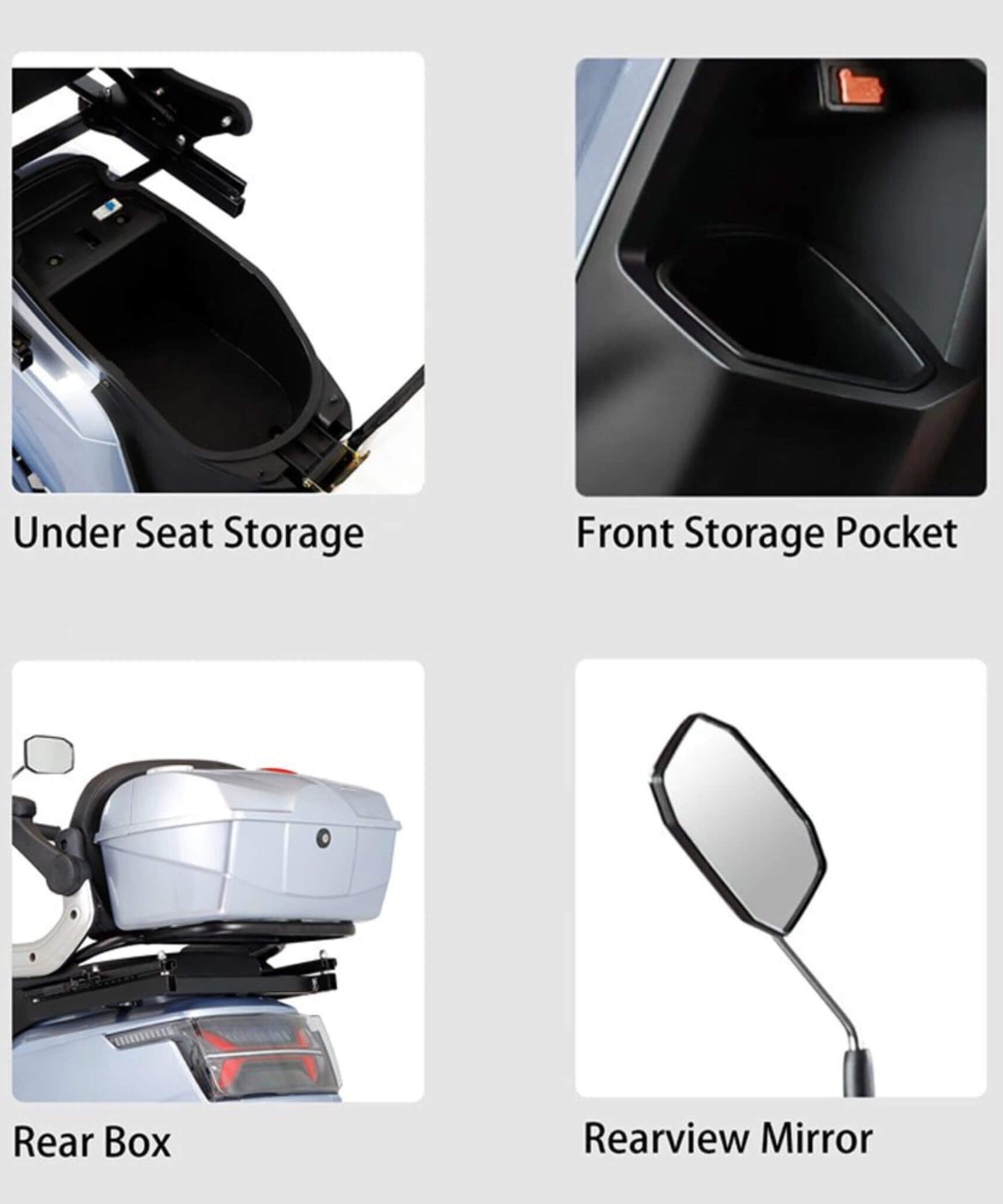 Zvg Heavy-Duty 1000W 60V/20AH Four Wheel All-Terrain Travel Mobility Scooter, 440LBS (SAK91645)